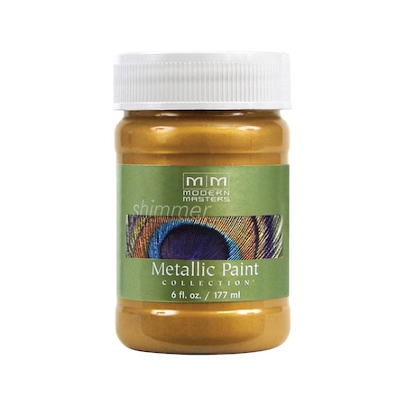 Modern Masters Interior/Exterior Paint, Metallic, Water Base, Gold, 6 oz ME66006